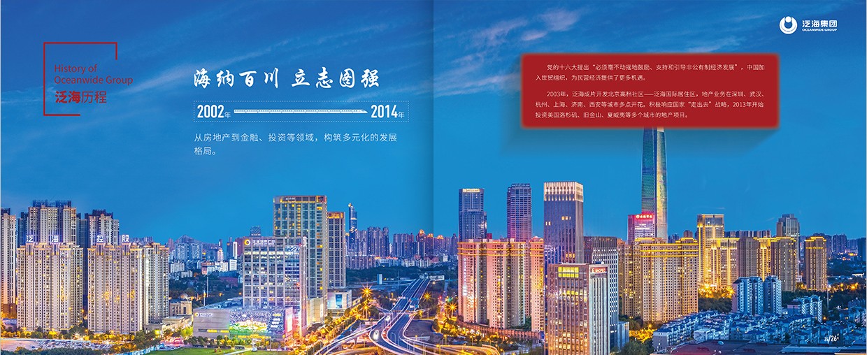中国泛海控股集团35周年画册设计之泛海历程页面设计