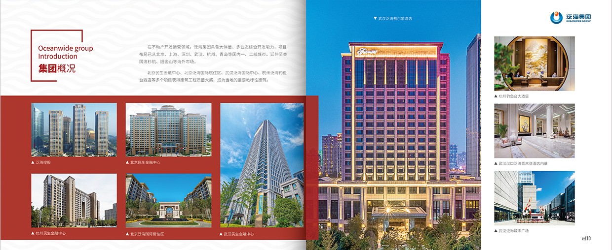 中国泛海控股集团35周年画册设计之集团概况页面设计