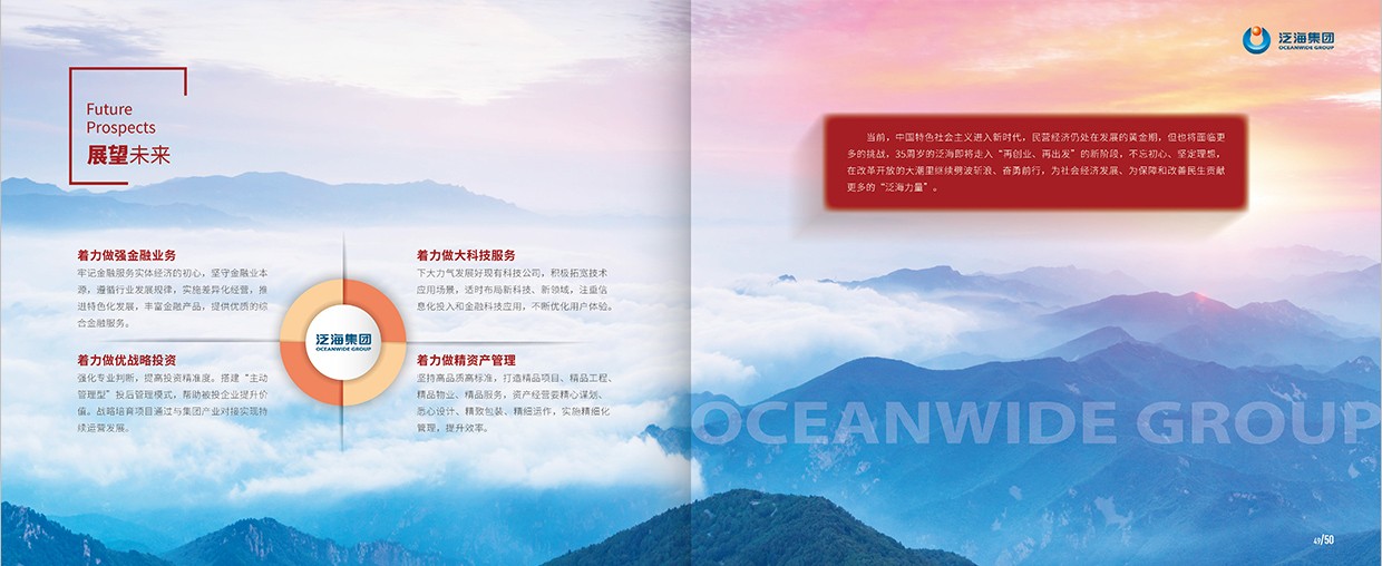 中国泛海控股集团35周年画册设计之展望未来内页设计