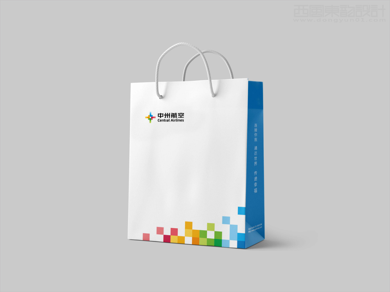 中州航空有限责任公司品牌形象vi升级设计之应用设计之手提袋设计